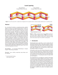 Local Layering Abstract James McCann Nancy Pollard