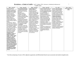 Revolutions—A Study in Conflict 1  VAMPY 2016