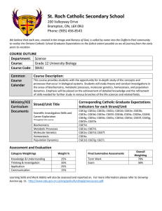 St. Roch Catholic Secondary School 200 Valleyway Drive Brampton, ON, L6X 0N3