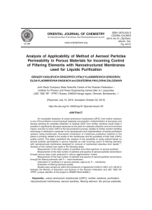 Analysis of Applicability of Method of Aerosol Particles