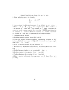 M328K First Midterm Exam, February 21, 2003 n 4