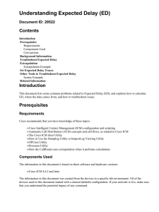 Understanding Expected Delay (ED) Contents Document ID: 29522