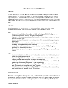 Office 365 Email for Faculty/Staff Proposal  SUMMARY