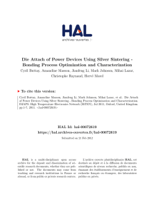 Die Attach of Power Devices Using Silver Sintering -