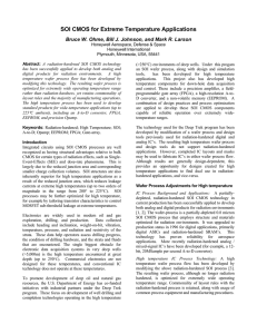 SOI CMOS for Extreme Temperature Applications