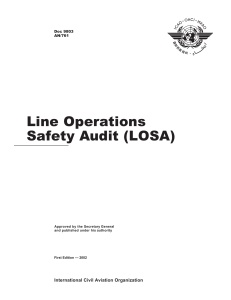 Line Operations Safety Audit (LOSA) International Civil Aviation Organization Doc 9803