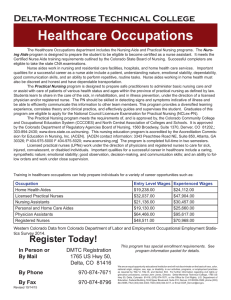Healthcare Occupations Delta-Montrose Technical College