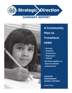 A Community Plan to Transform HISD