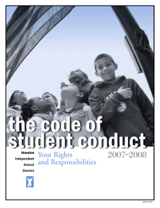 student conduct the code of 2007–2008 Material #2707