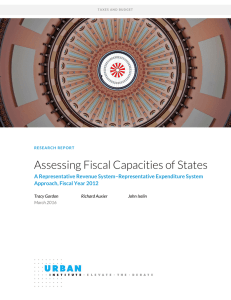 Assessing Fiscal Capacities of States A Representative Revenue System–Representative Expenditure System
