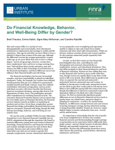 Do Financial Knowledge, Behavior, and Well-Being Differ by Gender?