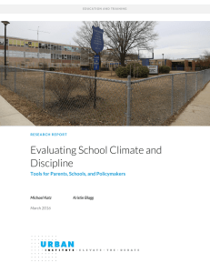 Evaluating School Climate and Discipline Tools for Parents, Schools, and Policymakers