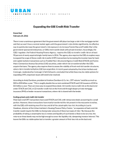 Expanding the GSE Credit Risk Transfer