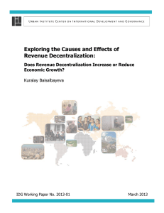 Exploring the Causes and Effects of Revenue Decentralization: