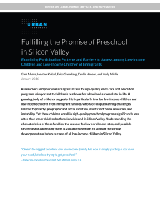 Fulfilling the Promise of Preschool in Silicon Valley