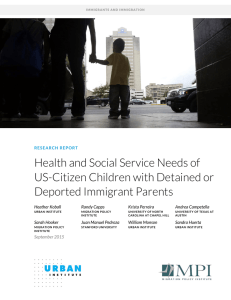 Health and Social Service Needs of US-Citizen Children with Detained or