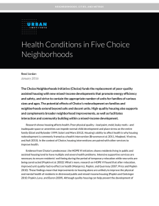 Health Conditions in Five Choice Neighborhoods