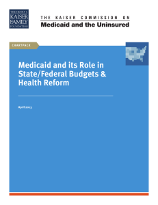 Medicaid and its Role in State/Federal Budgets &amp; Health Reform CHARTPACK