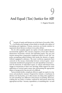 9 C And Equal (Tax) Justice for All? C. Eugene Steuerle