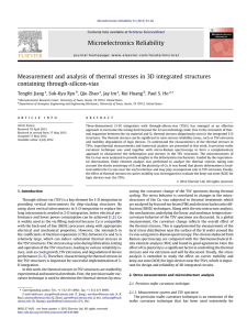 Measurement and analysis of thermal stresses in 3D integrated structures