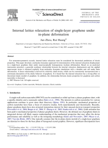 Internal lattice relaxation of single-layer graphene under in-plane deformation ARTICLE IN PRESS