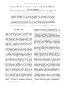 Nonlinear effect of stress and wetting on surface evolution of... Yaoyu Pang and Rui Huang