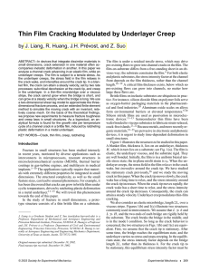 Thin Film Cracking Modulated by Underlayer Creep