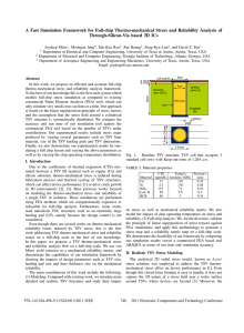 A Fast Simulation Framework for Full-chip Thermo-mechanical Stress and Reliability... Through-Silicon-Via based 3D ICs