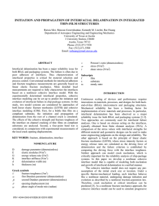 INITIATION AND PROPAGATION OF INTERFACIAL DELAMINATION IN INTEGRATED THIN-FILM STRUCTURES