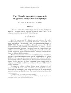The Bianchi groups are separable on geometrically finite subgroups
