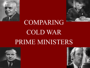 COMPARING COLD WAR PRIME MINISTERS
