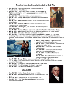 Timeline from the Constitution to the Civil War