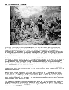 The First Thanksgiving (Handout)