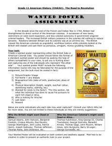 Wanted Poster Assignment