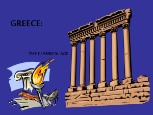 GREECE: THE CLASSICAL AGE