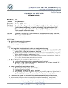 CONSTRUCTION AND FACILITY SERVICES (CFS) Project Advisory Team Meeting Minutes Facilities Planning