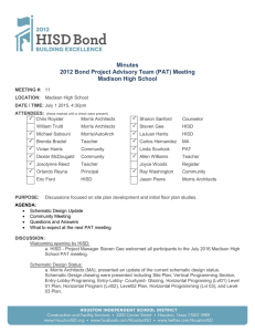 Minutes 2012 Bond Project Advisory Team (PAT) Meeting Madison High School