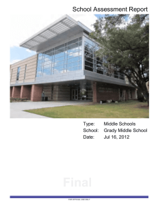 Final School Assessment Report Type: Middle Schools