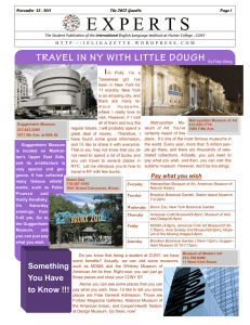 TRAVEL IN NY WITH LITTLE DOUGH I