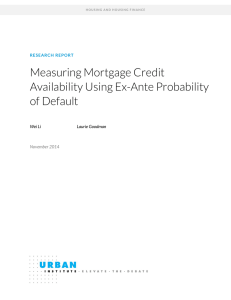 Measuring Mortgage Credit Availability Using Ex-Ante Probability of Default