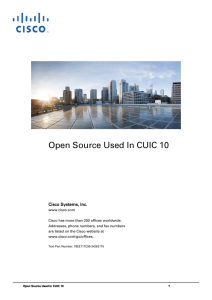 Open Source Used In CUIC 10  Cisco Systems, Inc.