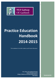 Practice Education Handbook 2014-2015