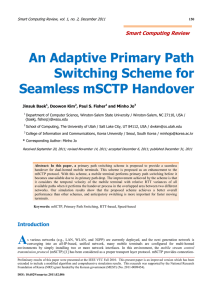 An Adaptive Primary Path Switching Scheme for Seamless mSCTP Handover Smart Computing Review