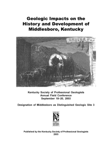 Geologic Impacts on the History and Development of Middlesboro, Kentucky