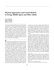 Physical Appearance and Control Beliefs in Young, Middle-Aged, and Older Adults