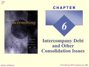 6 Intercompany Debt and Other Consolidation Issues