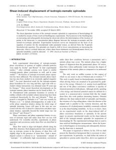 Shear-induced displacement of isotropic-nematic spinodals T. A. J. Lenstra