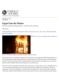 Egypt Fans the Flames
