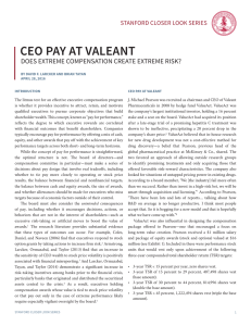ceo pay at valeant  doeS extreme CompenSation Create extreme riSK?