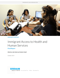 Immigrant Access to Health and Human Services  Final Report